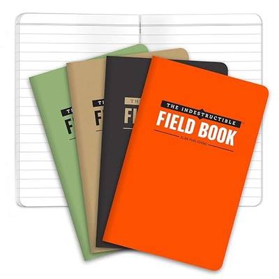 Elan Publishing Company The Indestructible, Waterproof, Tearproof, Weatherproof Field Notebook - 3.5"x5.5" - Combo Colors - Lined Memo Book - Pack of 4