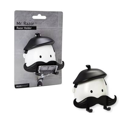 PELEG DESIGN Mr. Razor – Razor Holder Suction Shaving Razor Holder for Shower Bathroom Bath Unique Gifts