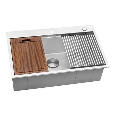 Ruvati 33x22-in 16-Gauge Workstation Topmount Kitchen Sink - RVH8003