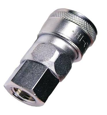 Nitto Kohki Hi Cupla 20SF-NPT Quick Connect Pneumatic Coupler Socket, 1/4" Size, Female, NPT Thread, 218 PSI, Steel