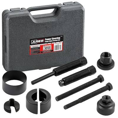 ARES 71001 - Power Steering Pump Pulley Service Set - Releases Power Steering Pulleys from Pump - Fits Pulley Hubs with Diameters of 1 1/8 Inches, 1 1/4 Inches, 1 5/16 Inches, and 1 3/8 Inches