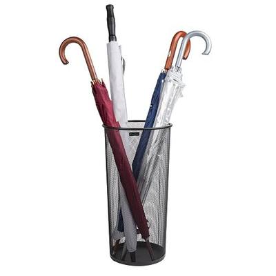 Mind Reader Umbrella Stand, Multi-Purpose Mesh Storage Stand, Organizer for Office and Entryway, Metal Mesh, Black