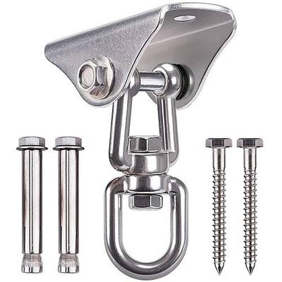 SELEWARE Stainless Steel Swing Hanger Heavy Duty Ceiling Swing Mount Free Swivel Swing Hook Swing Hardware Kit for Yoga Swing Hammock Chair Porch Swing Sets Heavy Punching Bag 1000 LB Capacity