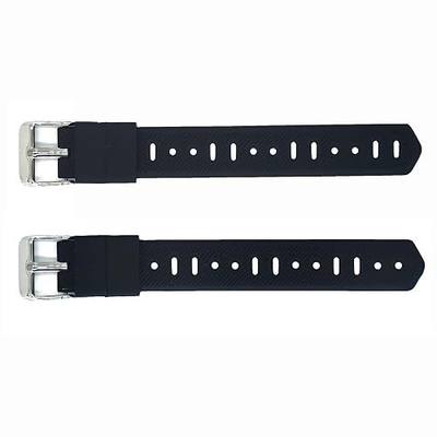 16mm Watch Band Extenders for Fitbit Inspire 3 2/Luxe/Alta HR/Flex/Garmin Vivosmart 4 or Samsung Galaxy Fit2, Extender Bands Silicone for Larger Wrist or Ankle Wear (Black)