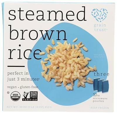 Grain Trust, Frozen, Rice Brown Steamed Organic, 30 Ounce