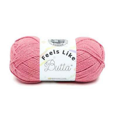 Lion Brand Yarn Feels Like Butta Yarn, Velvety-Soft Yarn for Crocheting and Knitting, 1 Pack, Dusty Pink | Buttery Soft Machine Washable Worsted Weight Knit Fiber for Cuddly Baby Blankets, Warm Sweaters, Smooth Amigurumis