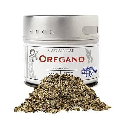 Gustus Vitae | Oregano | All Natural Small Batch Gourmet Dried Herb Spice | Gourmet Dried Herb | Non GMO | No MSG | No Fillers | Handmade in USA | Magnetic Tin | Small Batch | All Natural | Hand Packed