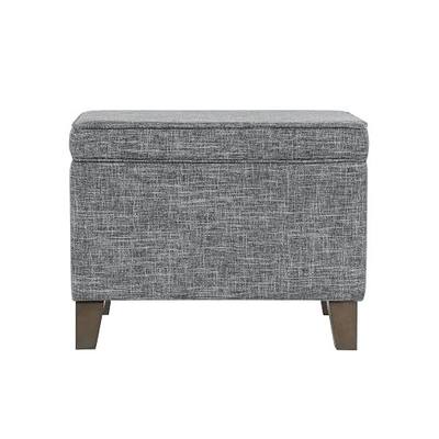 HomePop 24" Medium Square Storage Ottoman - Grey