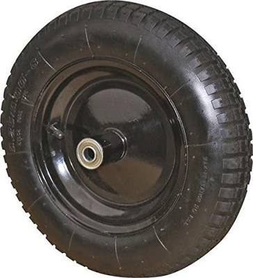 Rocky Mountain Goods Wheelbarrow Wheel 16" Air Filled - for 6 & 8 Cubic ft. Wheelbarrow Wheels Including Jackson, True Temper, Ames, Ace, Tread Grip Pattern (16")