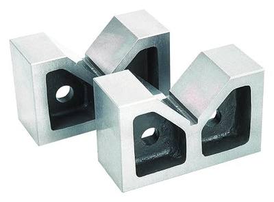 Groz 03100 Cast Iron V Block with 3-Inch Base Length, Precision Ground and Machined for Holding Large Jobs at 90 Degrees During Drilling, Milling, and Grinding Operations, 2 Pack