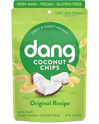 Dang Toasted Coconut Chips Original, 3.17 oz | Vegan, Gluten Free, Non GMO, Healthy Snacks, Made with Whole Foods, 50% Less Sugar, Resealable Individual Bags