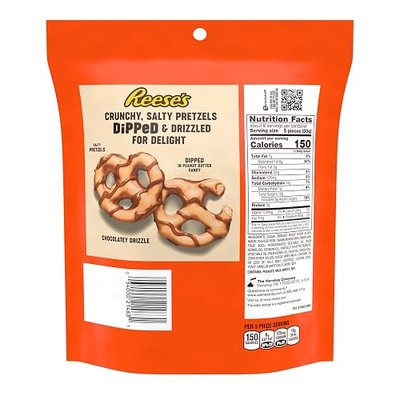 Reese's, Chocolate and Peanut Butter Candy Dipped Pretzels Bag, 8.5 Ounce
