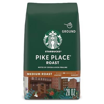 Starbucks Ground Coffee, Medium Roast Hot or Iced Coffee, Pike Place Roast, 28 oz | 100% Arabica ground coffee; Medium Roast Pike Place Roast; 1 bag, 28 oz