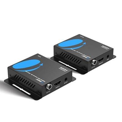 OREI HDMI Over Ethernet Extender via CAT6/7-4K@60Hz Up to 230 ft – HDMI 2.0 & HDCP 2.2 Compliant - 18Gbps Video Bandwidth with HDR 10 – Power Over Cable - 1 Year Warranty (UHD-IPC230-K)