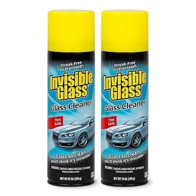 Invisible Glass 91164-2PK Premium Aerosol Glass Cleaner Spray for Car Windshields and Windows, Automotive and Home Window Cleaner, Streak-Free, Ammonia-Free, Tint-Safe – 19 oz (Pack of 2)