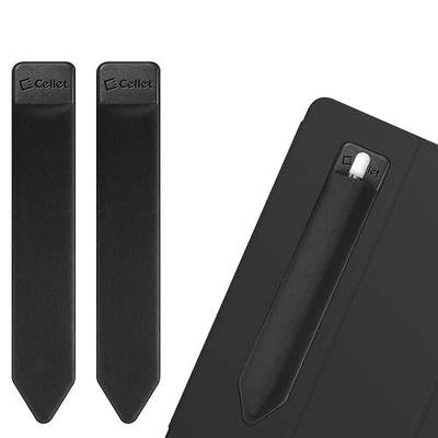 Cellet 2 Pack Stylus Pen Holder for iPad - Elastic Sleeve with Premium Adhesive, Compatible with Apple iPad Pro, Air, Mini, iPad & Tablets - Black