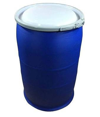 New 30 Gallon Plastic Drum Open Top Blue | Lever Lock Ring Top | Plain Top