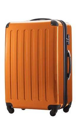 HAUPTSTADTKOFFER - Alex - Luggage Suitcase Hardside Spinner Trolley 4 Wheel Expandable, 75cm, TSA, orange