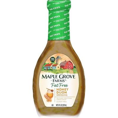 Maple Grove Farms Fat Free Salad Dressing, Honey Dijon, 8 Ounce (Pack of 12)
