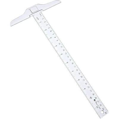 Pangda 1 Pcs 12 Inch T-Square Ruler Plastic Transparent T-Ruler for Drafting and General Layout Work