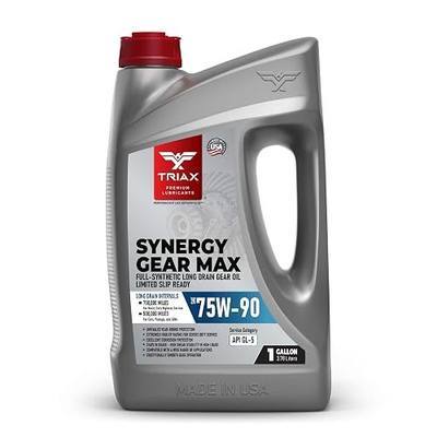 TRIAX Synergy Gear Max 75W-90 GL-5 Limited Slip, Ultra Long Drain 500k Miles, Manual Transmission, Gear/Differential Lubricant (1 Gallon)