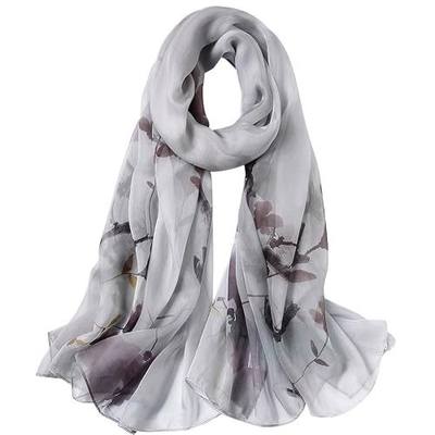 Women's Silk Scarf Fashion Sunscreen Shawls Wraps for Headscarf&Neck