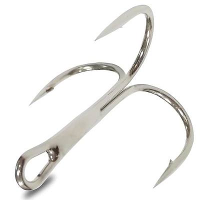 Fishing Treble Hooks - 120pcs Sharp Red Treble Fishing Hooks Round Bend Strong High Carbon Steel Barbed Fish Hook for Catfish Bass Trout Freshwater Saltwater Size: 1/0# - 14#