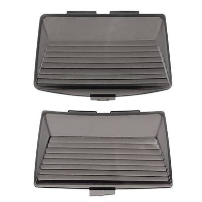 NTHREEAUTO Smoked Fender Tip Light Lenses Cover Mud Guards Lights Compatible with Harley FLHR FLHT FLSTC(Front & Rear)