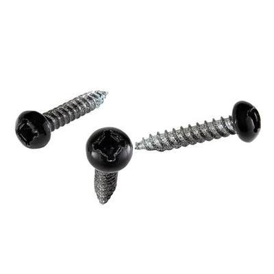 RecPro #8 x 1 RV Pan Head Screws, Black, 50-Pack