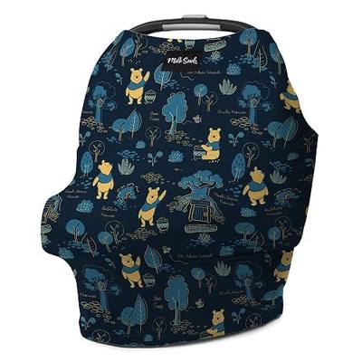 Milk Snob Original Disney 5-in-1 Cover, Winnie the Pooh, Added Privacy for Breastfeeding, Baby Car Seat, Carrier, Stroller, High Chair, Shopping Cart, Lounger Canopy - Newborn Essentials, Nursing Top