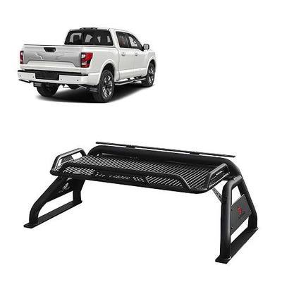 Black Horse Atlas Roll Bar Black Compatible with 17-26 Titan/XD|11-26 Ram 2500/3500|19-26 Ram 1500|00-26 Ford F-150|01-06 Silverado/Sierra 3500|07-26 Silverado 3500 HD|07-26 Tundra-RB-BA1B