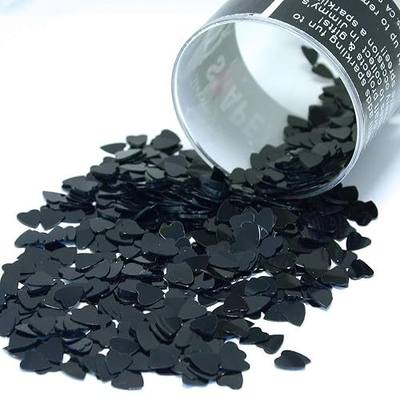 Confetti Heart 1/4" Black - Retail Pack #8635 QS0