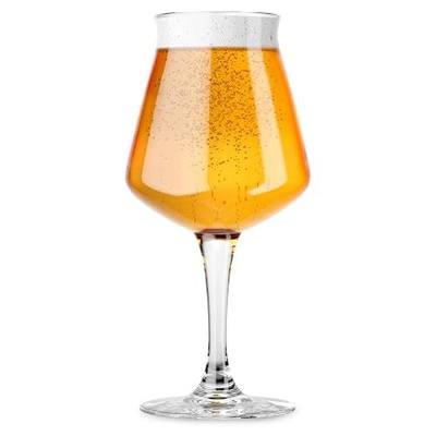 Nucleated Teku 3.0 Stemmed Beer Glass by Rastal - Nucleation Pint Glasses for Better Head Retention, Aroma and Flavor - 14.2 oz Craft Beer Glass for Enhanced Beer Drinking Bliss- Gift Idea for Men