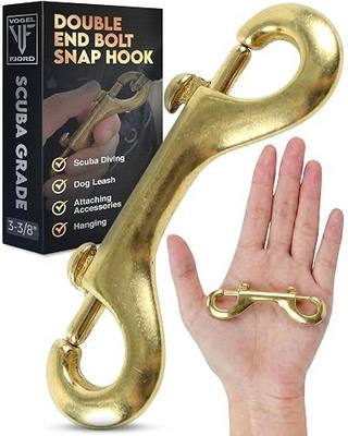 Eye Bolt Snap Scuba Grade Solid Brass 3-3/8" Double Ended Snap Hook Clip