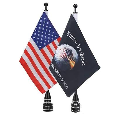 6'' x 10'' American Flag & Eagle Flag For Motorcycles Flag Mounts and Flags Flagpole, Fit For Harley Honda 750 Shadow Goldwing CB VTX CBR Yamaha