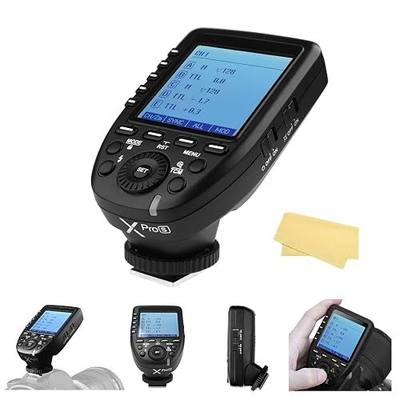Godox Xpro-S TTL Flash Trigger for Sony Cameras Transmitter with 2.4G X Wireless System TCM Function Hss 1/8000s Large LCD Screen Slanted Design 16 Groups and 32 Channels
