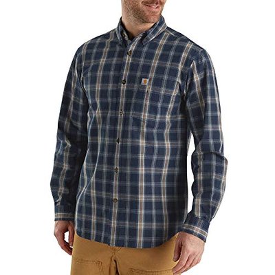 Carhartt Men's Big & Tall M Essential Plaid Button Down Long Sleeve Shirt