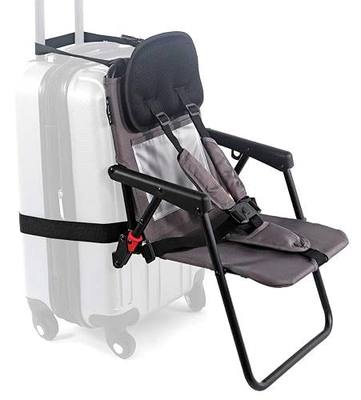 Think King SitAlong Toddler Luggage Seat, Gray