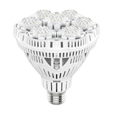 SANSI Grow Lights for Indoor Plants, 36W Plant Lights for Indoor Growing | 400 Watt Equivalent BR30 Grow Light Bulb, PPF 65.6 umol/s, 4000K Full Spectrum, Optical Lens for High PPFD, ETL Listed