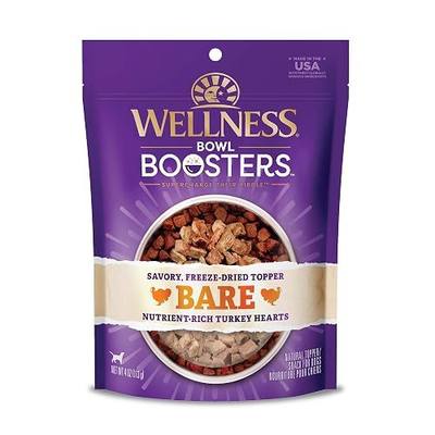 Wellness Bowl Boosters Bare Freeze Dried Turkey Dog Food Topper for Small, Medium, and Large Breeds, Grain Free, Natural, 4 oz Bag
