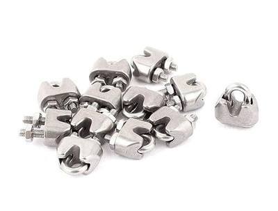 Luomorgo M2 1/16" Wire Rope Cable Clip Clamp, 12PCS | 304 Stainless Steel, Saddle Clamp Cable