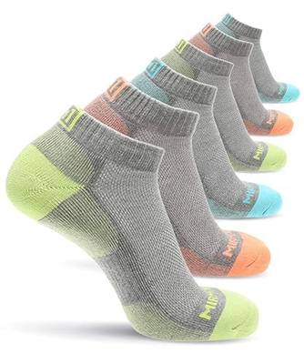 MIRMARU High Performance 6 Pairs Low Cut Athletic Running Cushion Sports Socks for Men & Women