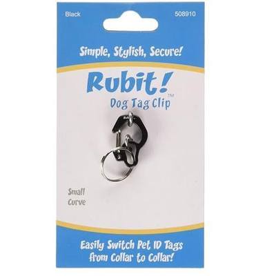 Rubit Small Curve Aluminum Dog Tag Clip - Black