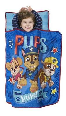 Paw Patrol We're a Team Nap-Mat Set– Quilted Nap Mat with Built-in Pillow and Plush Blanket – Portable Nap Mat for Daycare, Preschool, Sleepovers & Travel – for Boys or Girls Ages 3+