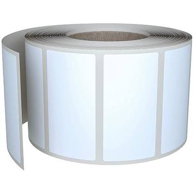 Royal Green Rectangular White Label Stickers to Write on, Color Coding Sticker Roll, Write On Labels for Folders, 1.57" x 0.75" Blank Name Tags for Office Supplies & Organization, 500-Pack (White)