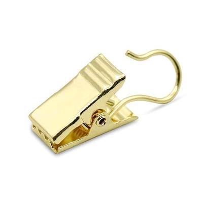 Coideal Small Curtain Clips Gold - 100 Pack Stainless Steel Curtain Hooks for Hanging Party String Lights Indoor, Art Crafts, Christmas Wedding Decoration (Light Gold)