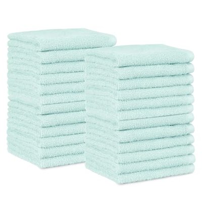 Amazon Basics Highly Absorbent Cotton Washcloths for Bathroom, Machine Washable, Fade-Resistant, 12 x 12 inches, Gray, 12-Pack