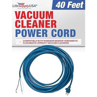 Heavy Duty 40ft Vacuum Power Cord 18/3 Compatible with Windsor Sensor Versamatic Flexamatic Upright Models,3 Prong Replacement Extension Cord for Professional Home Improvement by LifeSupplyUSA (Blue)