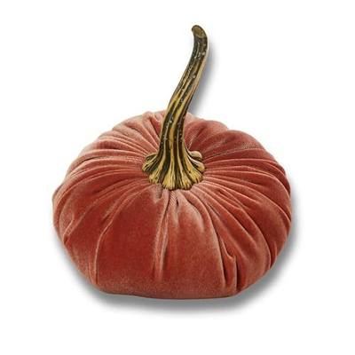 Your Heart's Content Harvest 6.25 inch Velvet Pumpkin (Harvest) | Modern Rustic Mantle Decor, Entryway Decor, Farmhouse Cozy Home Decor, Table Centerpiece
