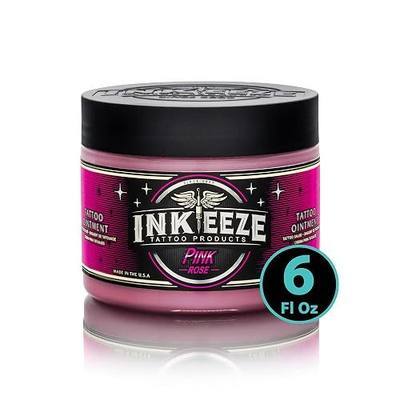 INK-EEZE Pink Tattoo Ointment for Artists and Aftercare, Essential Oils, Vegan, Cruelty Free, Made in USA, Bubble Gum, 6oz